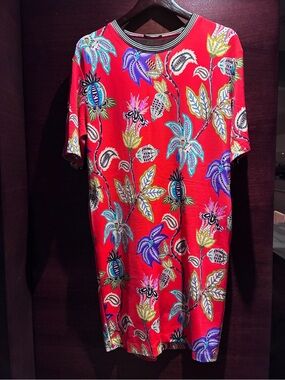 Etro Red Short-Sleeve Floral Print Men’s Shirt